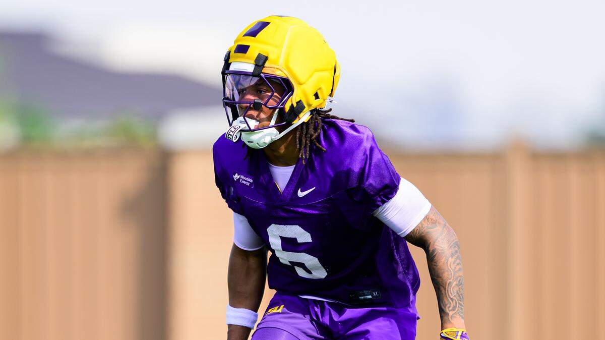 LSU linebacker TJ Dottery (6) transferred to play for Lane Kiffin and the Tigers after spending time at Clemson (2022) and Ole Miss (2023-25).