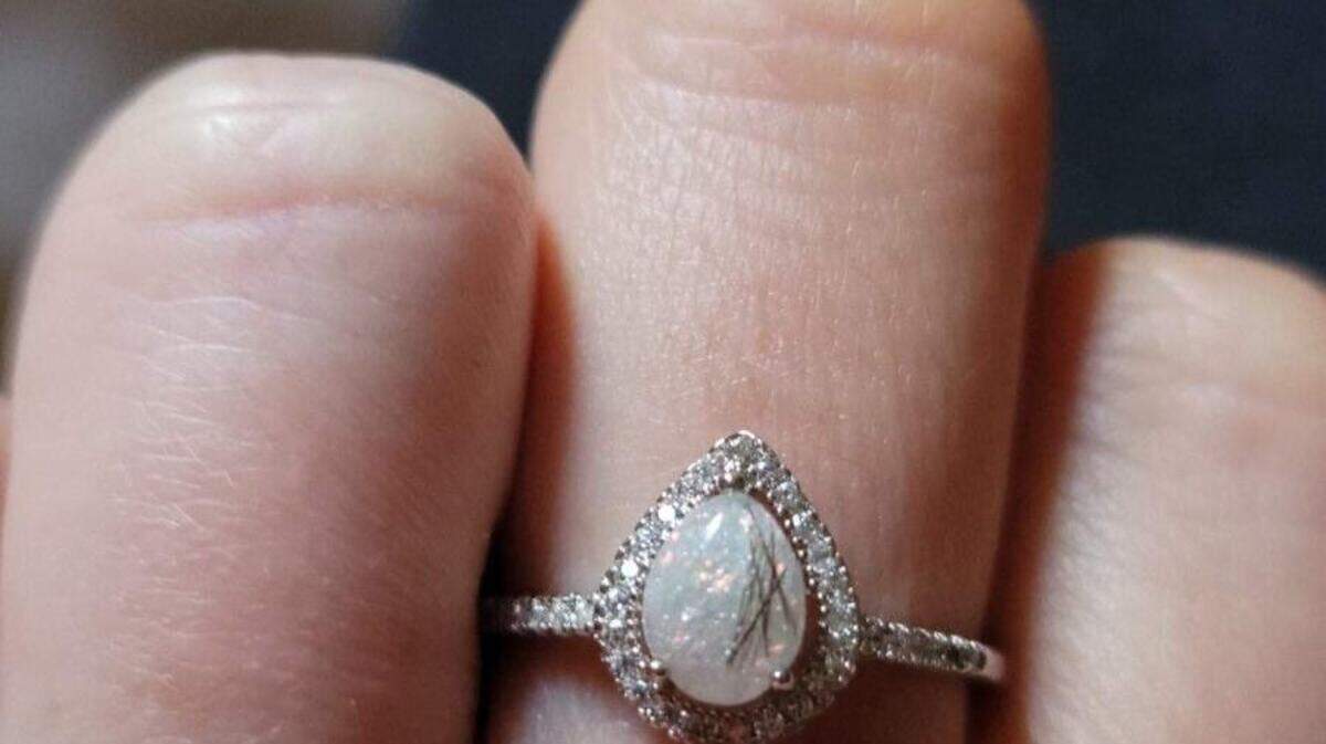 The precious ring Ashley Henry of West Columbia had made in memory of her son, Aiden, who died in August.