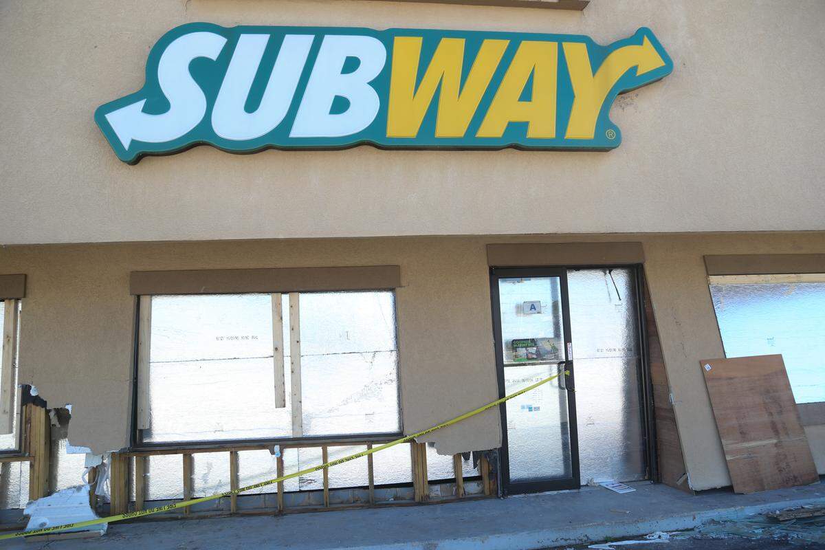 The Subway restaurant on Devine Street on Oct. 14, 2015, 10 days after a devastating flood. Three years later, the restaurant has reopened in a shopping center across the street.