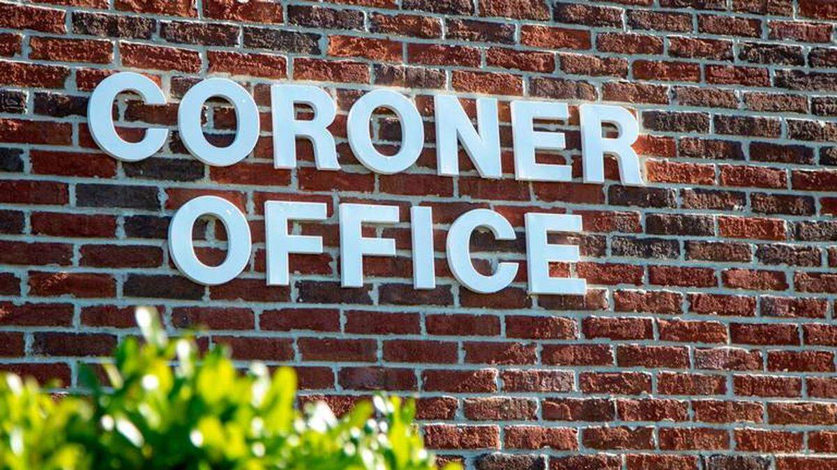 coroner’s office stock photo
