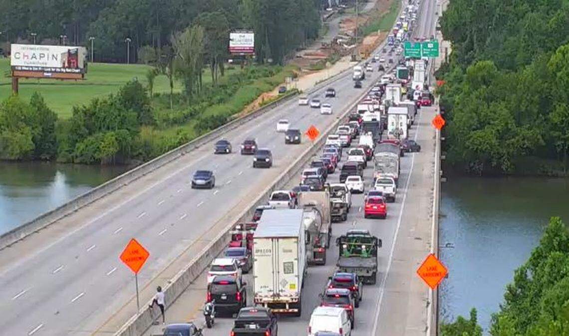 Vehicles were backed up for miles following a morning crash.