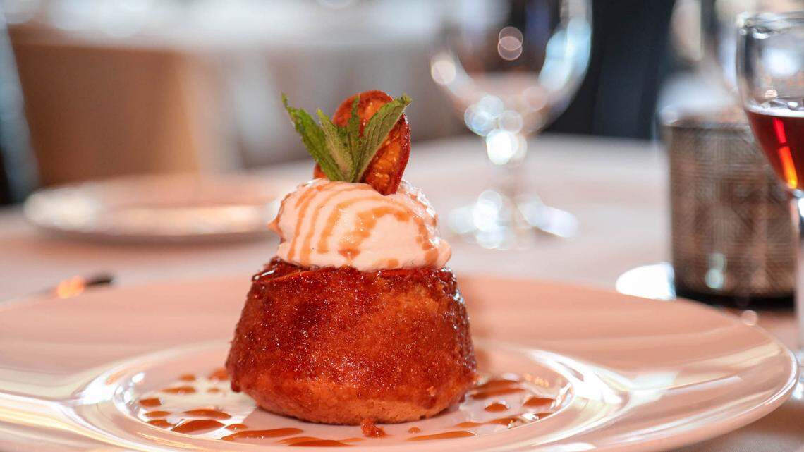 Orange, olive oil and polenta cake at Di Vino Rosso in Columbia's Vista.