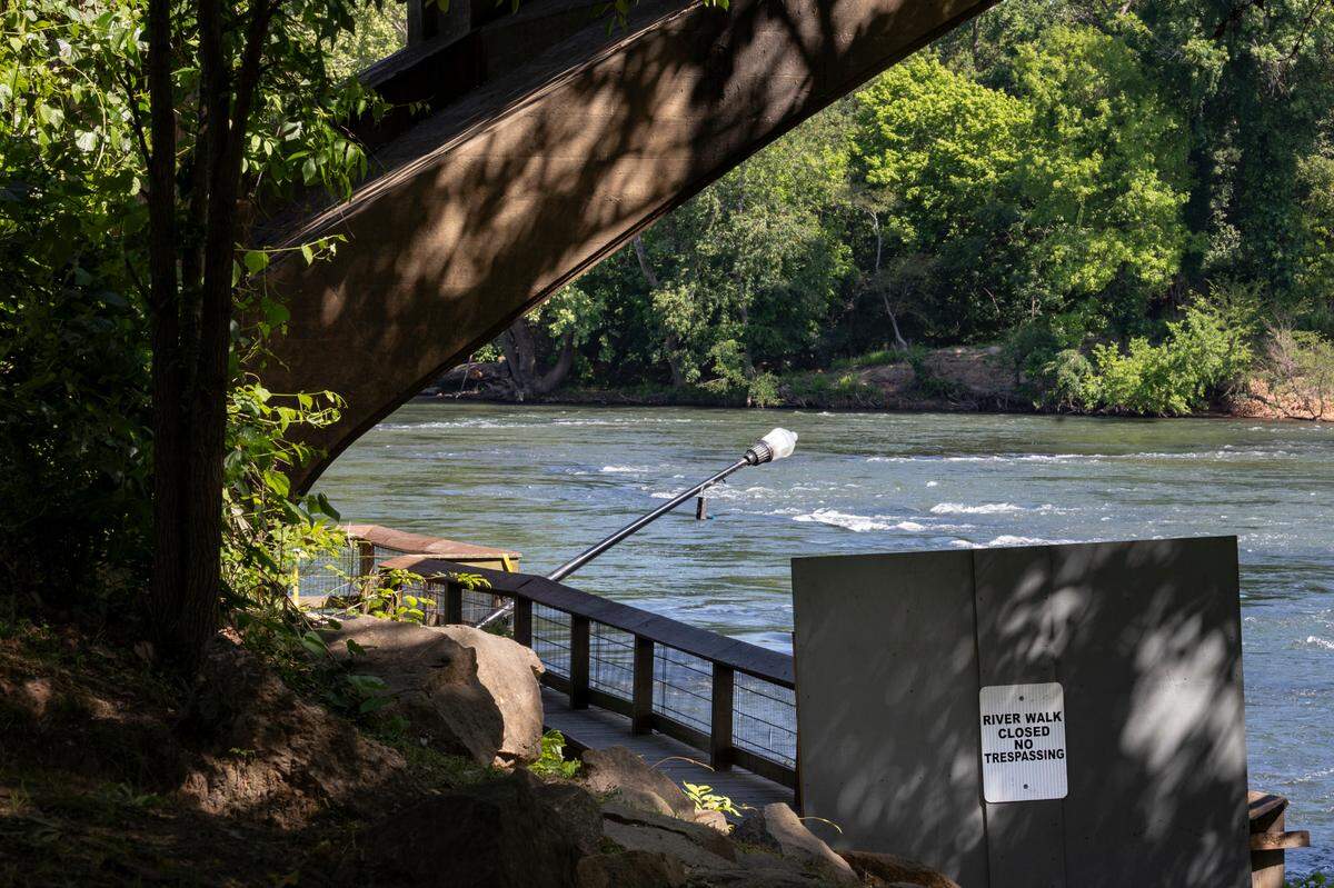 A portion of the West Columbia Riverwalk has been closed since flooding in 2024 caused by Hurricane Helene.