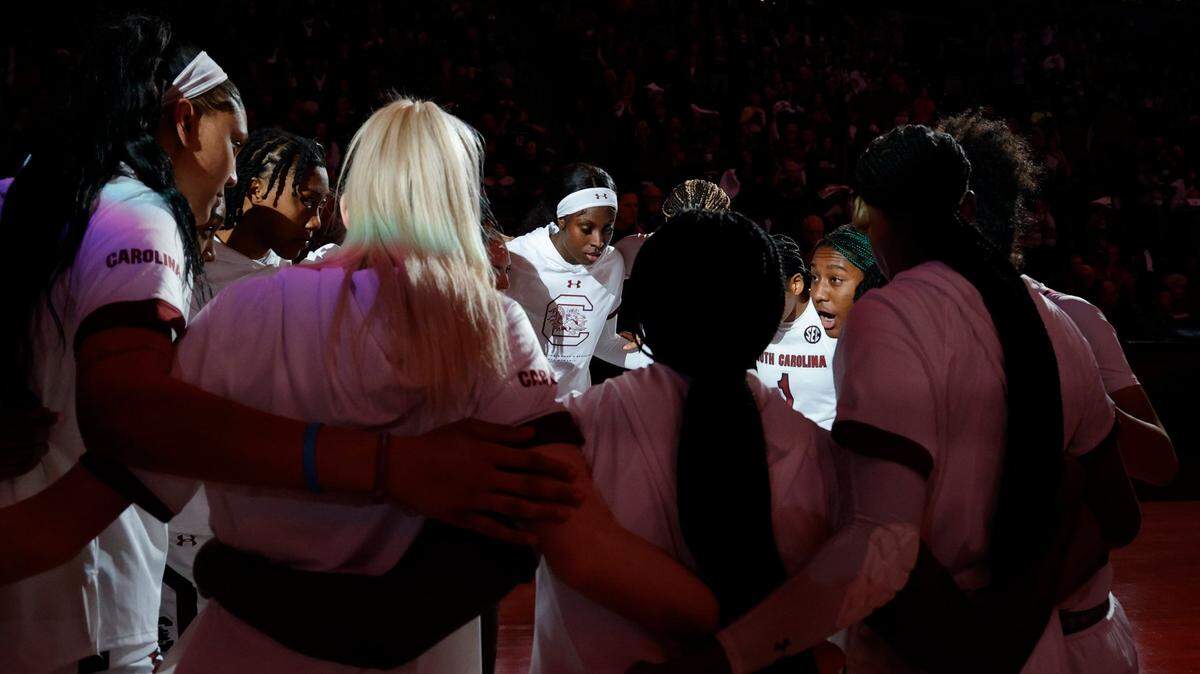 The University of South Carolina Gamecocks take on UConn on Sunday.