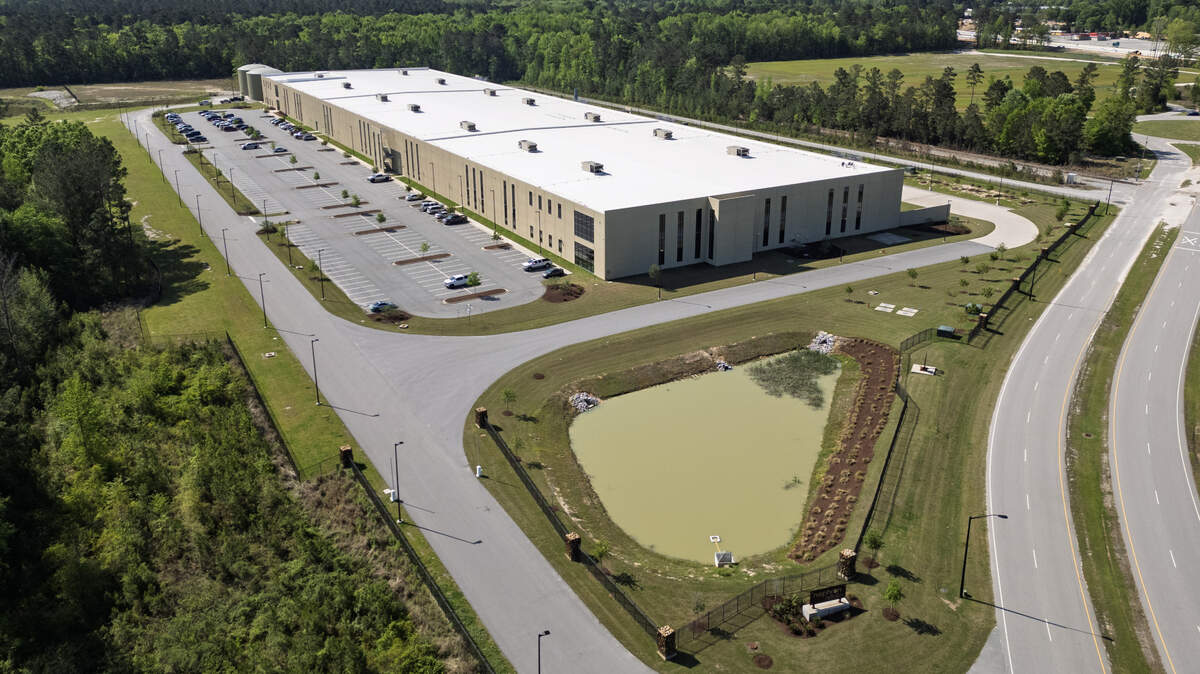 Nephron Nitrile, a factory that produces protective gloves, from the air on Wednesday, April 9, 2025.