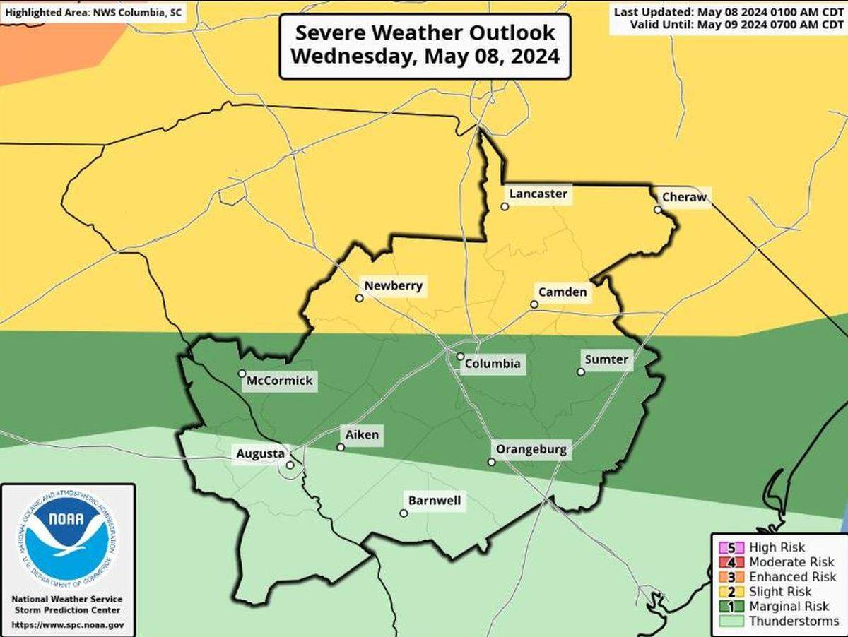 Severe weather is in the forecast.