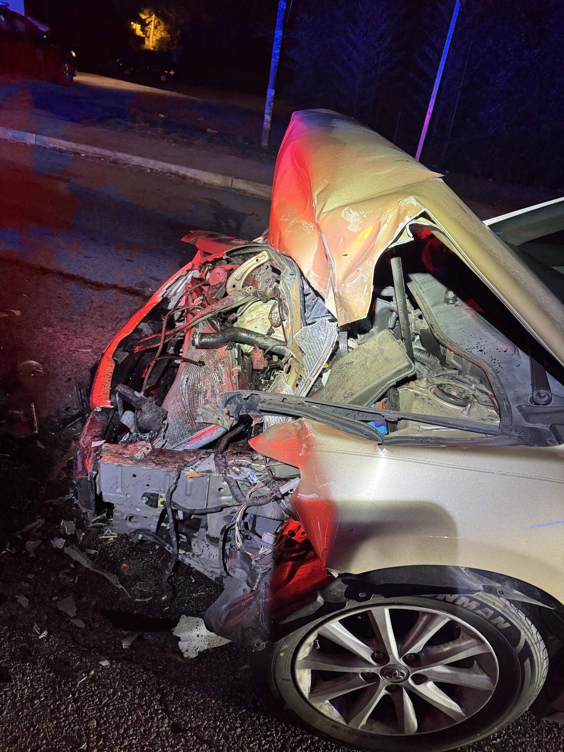 A vehicle hit a Richland County Sheriff’s Department patrol car.