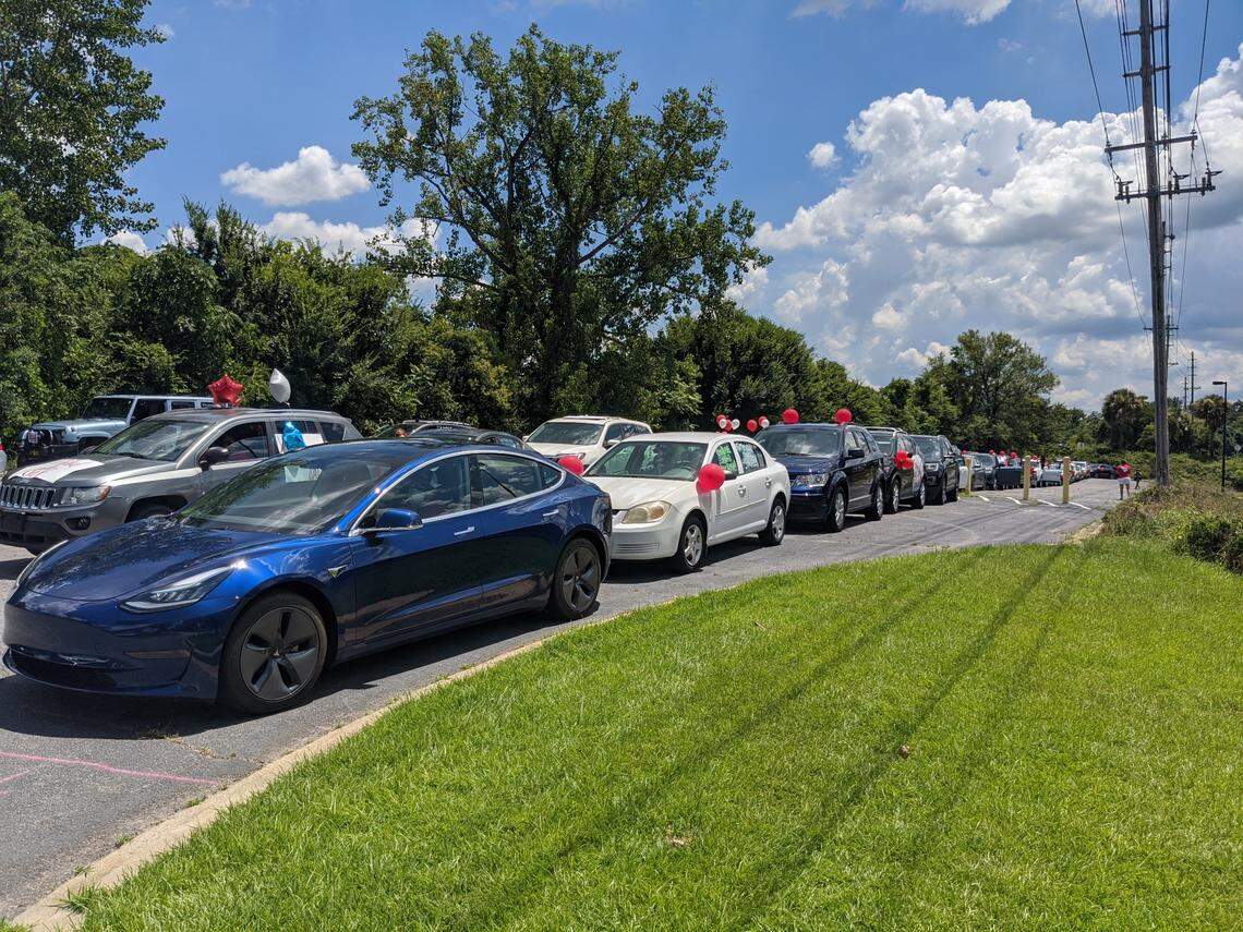 On July 27, 2020, South Carolina teachers, students and more drove by the Governor’s Mansion and the State House holding signs and honking horns to protest plans to reopen schools to in-person classes.