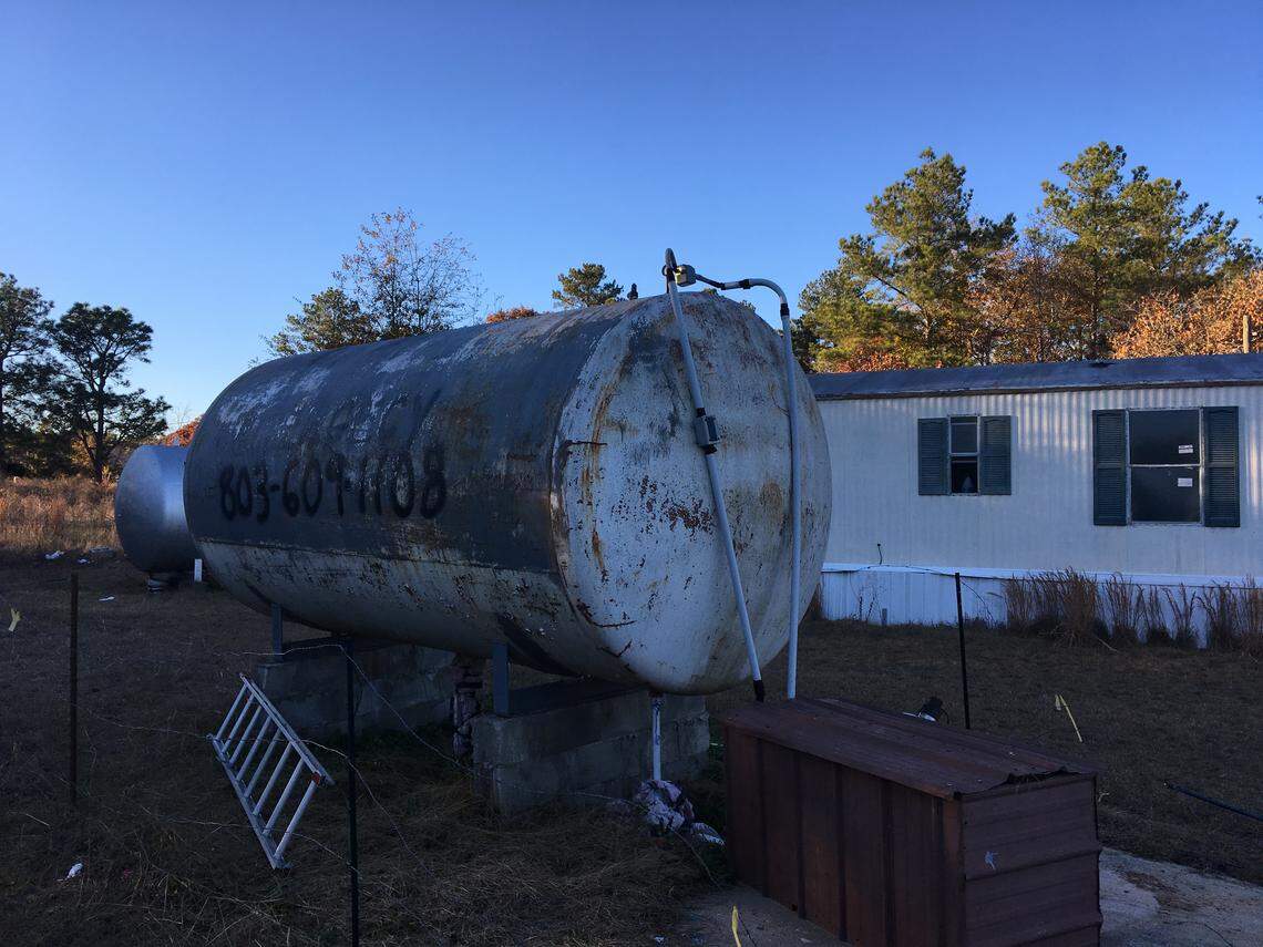 This aging tank has supplied water to a West Columbia mobile home park. The mobile home park has its own water system. It is among hundreds of small water systems in South Carolina, many of which are strapped for cash and having trouble meeting safe drinking water standards.