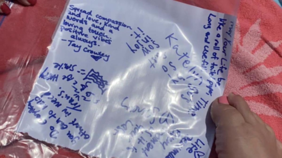 Katelyn and Austin Moody pulled this message from a bottle found in Lake Murray.