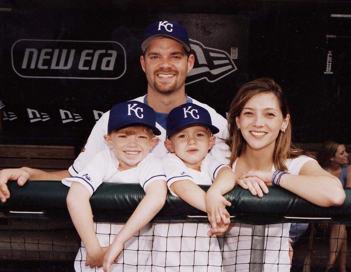 Paul Byrd with sons Grayson and Colby and wife Kym