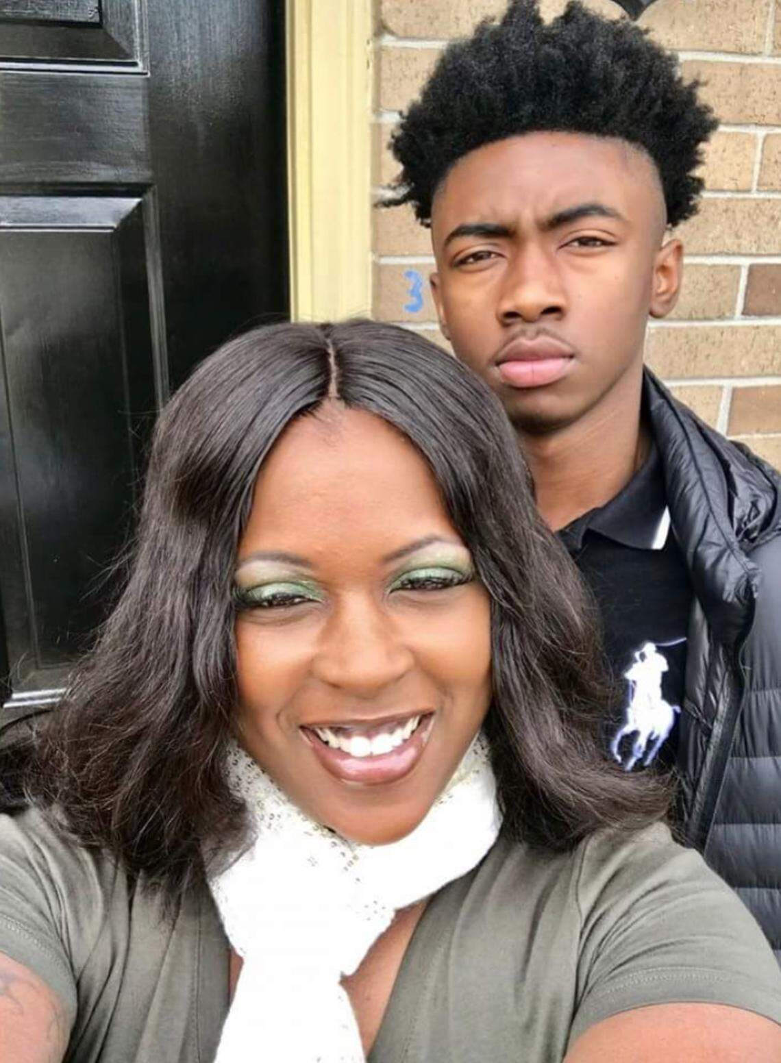 Antrinette Le'teas Means and her son Amon Rice