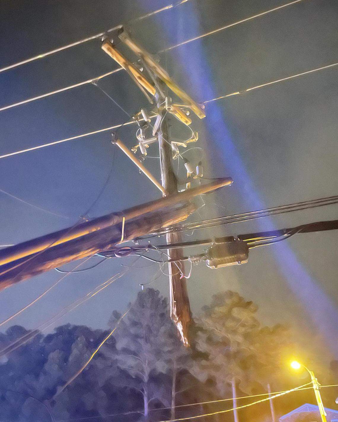 The man who crashed a pickup truck into utility poles was arrested on multiple charges, the Forest Acres Police Department said.