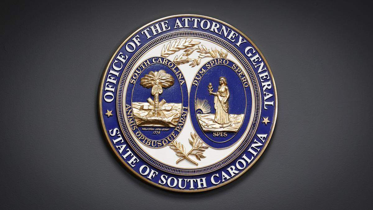 The seal of the South Carolina Office of the Attorney General.