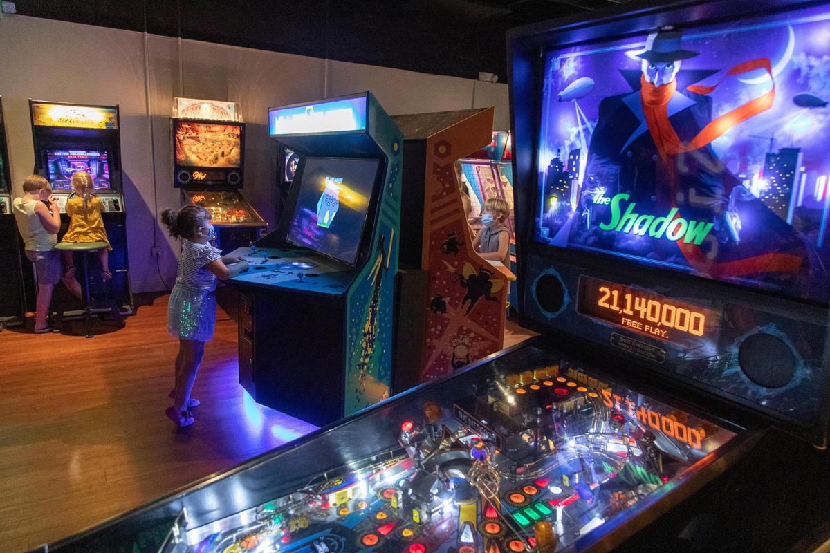 A private party at Transmission Arcade in downtown Columbia, South Carolina on Thursday, August 13, 2020. Groups of twenty or fewer can have parties at the arcade with all the machines set to “free play,” which does not require quarters.