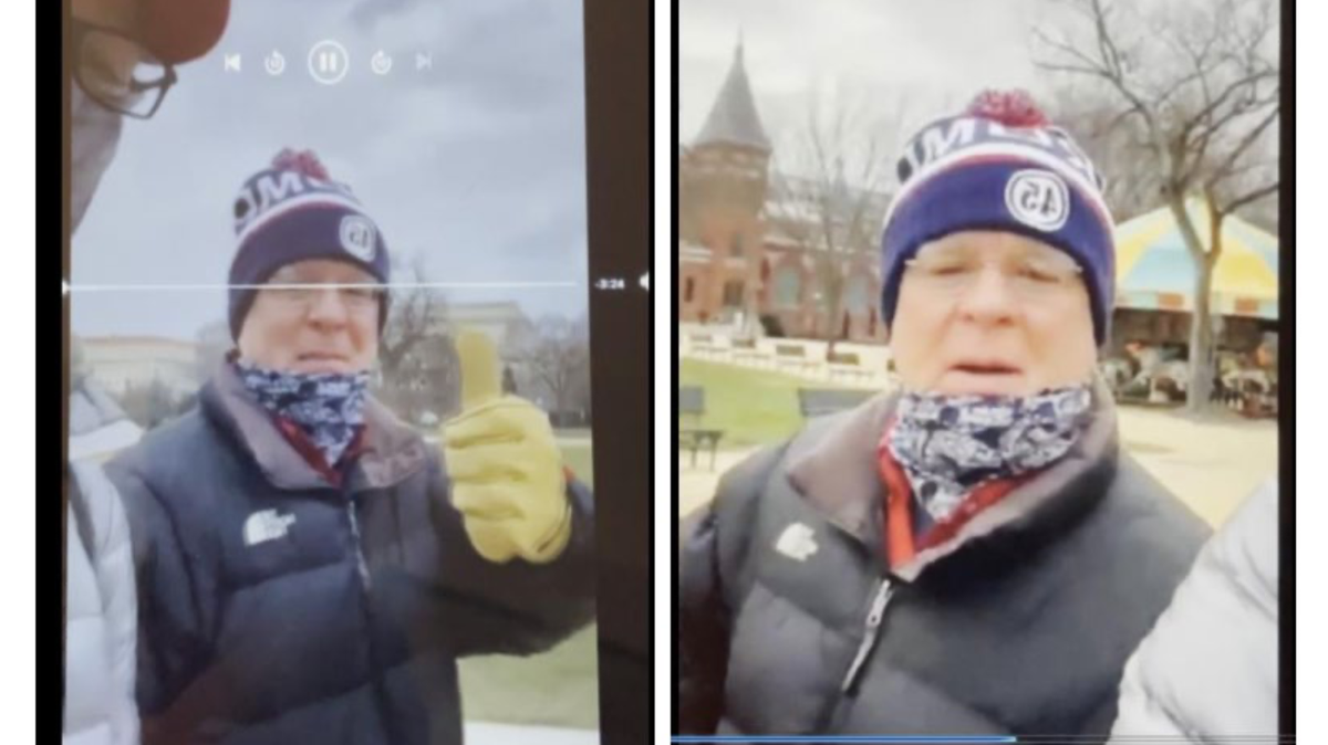 During the Jan. 6, 2021, Capitol riot, photos taken from a video depicted South Carolina lawyer David Johnston on the scene.