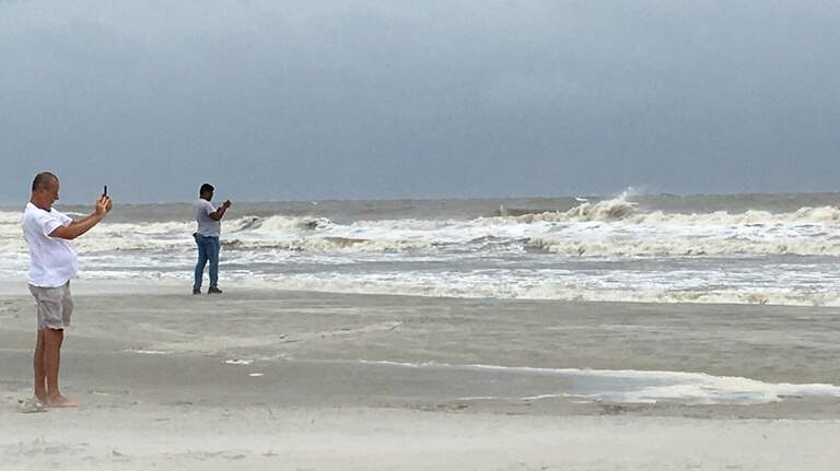 Hurricane Dorian eats away at Hilton Head Island beach as residents wait for worst