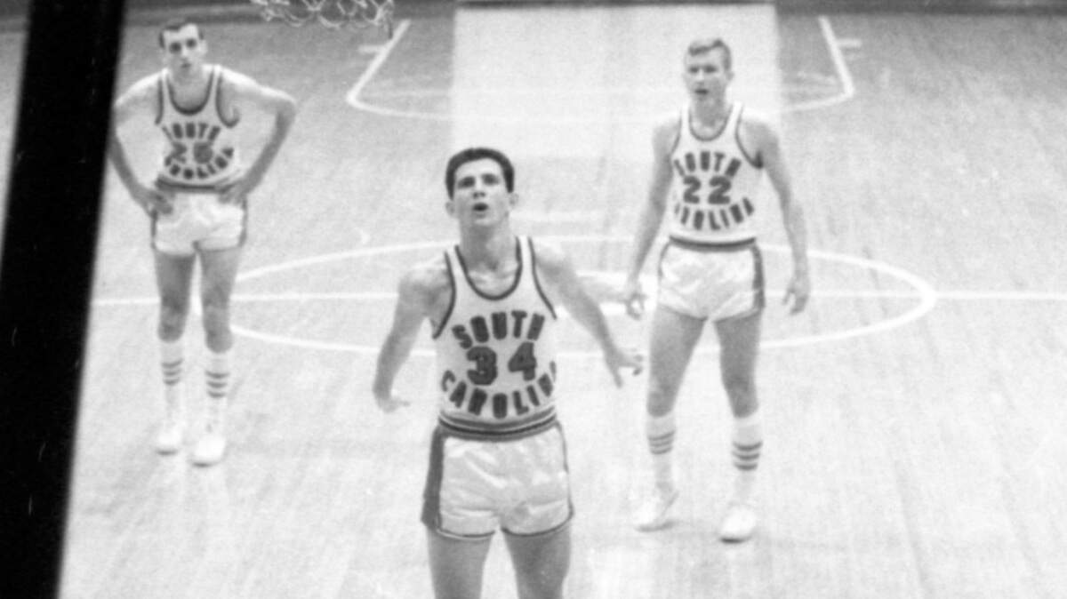 South Carolina’s Scotti Ward shoots a free throw in a 1963 game against Furman.