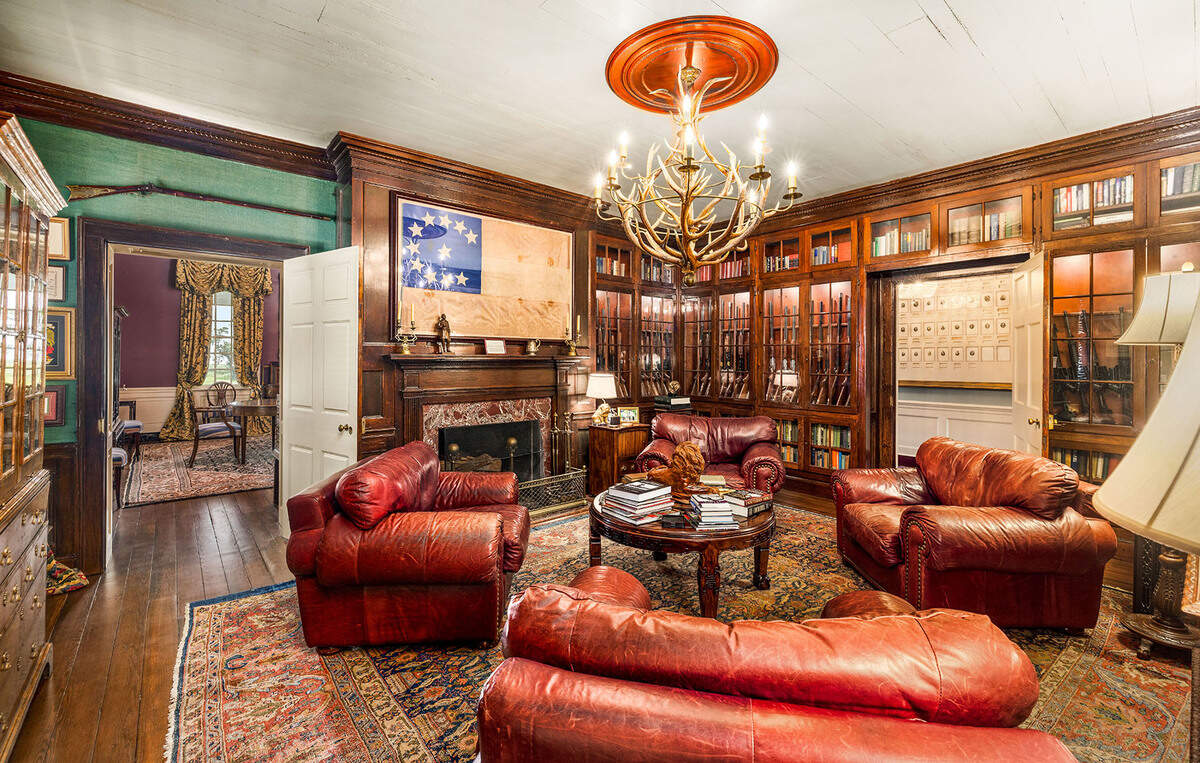 The gun room at the Dover estate.