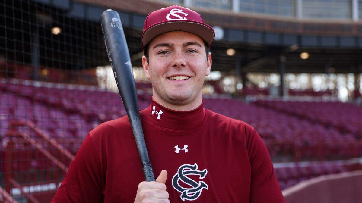 South Carolina baseball player Ethan Petry (20)