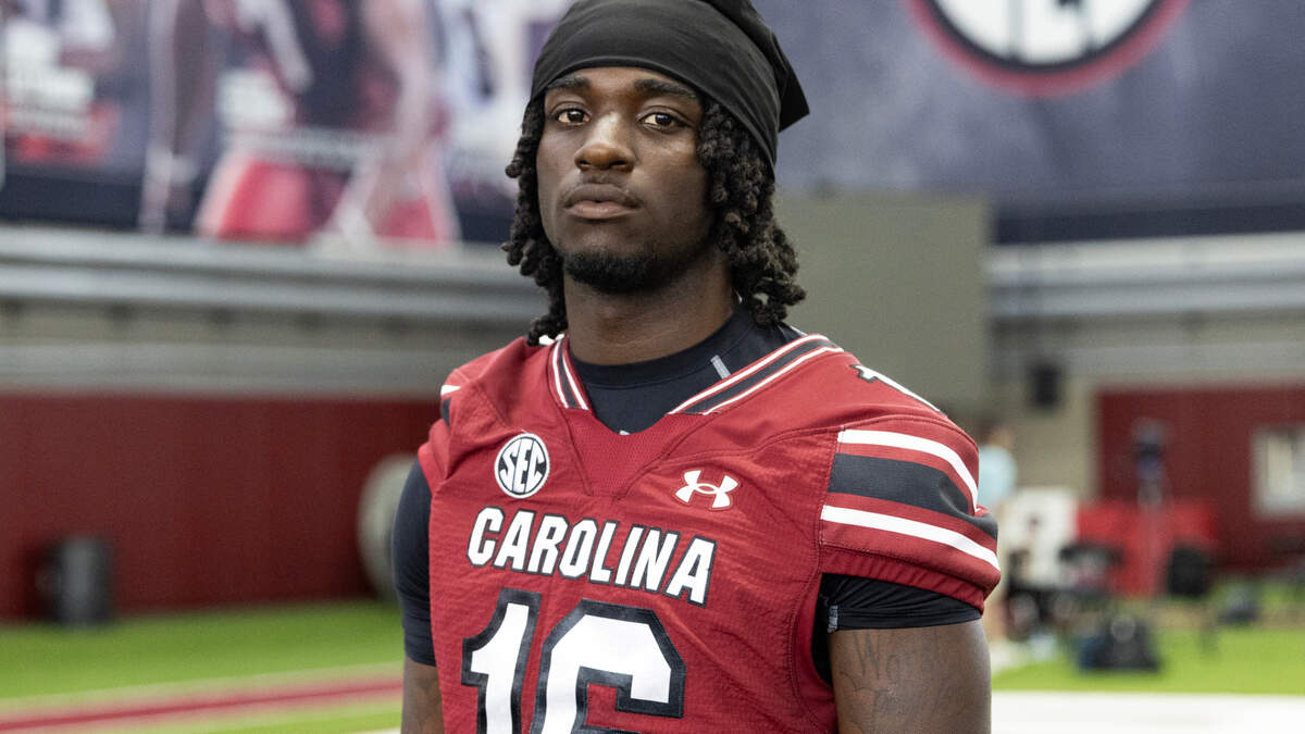 South Carolina’s Jalewis Solomon at the team’s media day on Thursday, August 1, 2024.