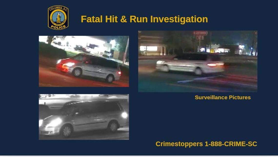 The Columbia Police Department released pictures of a vehicle it said was involved in a fatal hit-and-run crash.