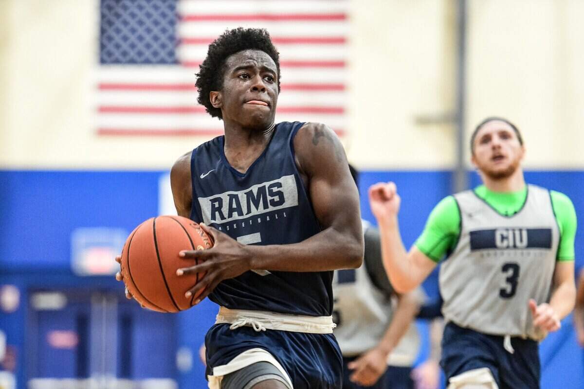 CIU guard Eric Graham scores on a fast break during practice at Columbia International University Wednesday, Oct. 23, 2019, in Columbia, S.C. CIU will play the Gamecocks in an exhibition game on Oct. 30.