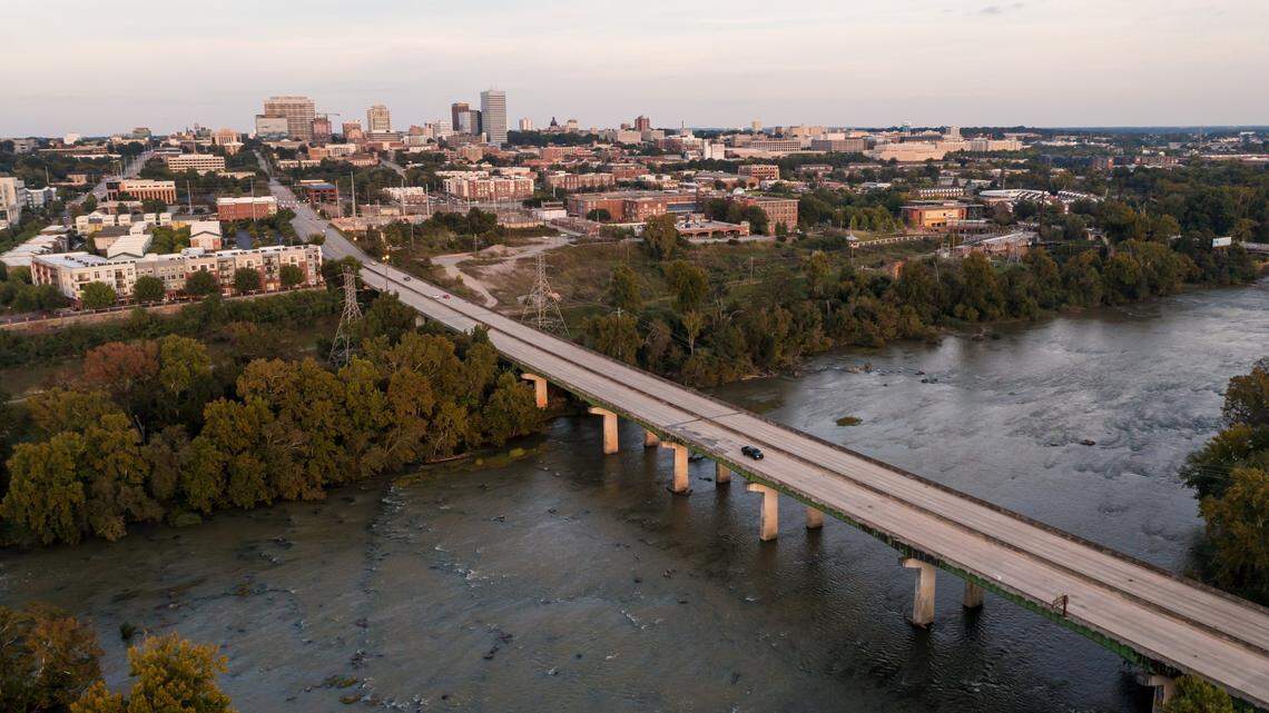 Columbia, from a view above the Congaree River.