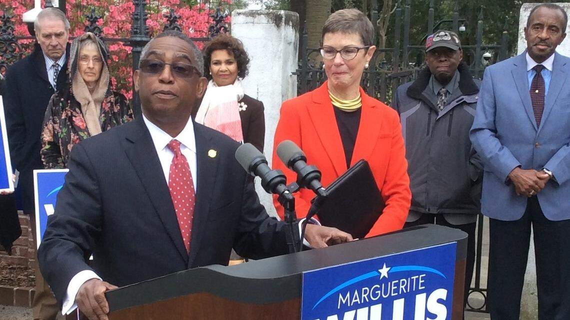 State Sen. John Scott, D-Richland, speaks during a news conference in 2018 after being named as the lieutenant governor running mate of Marguerite Willis. Scott died Sunday, Aug. 13, 2023.