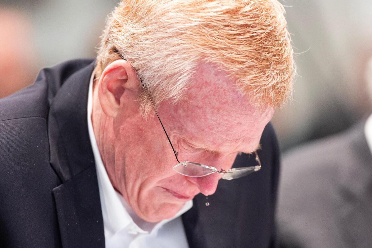 Alex Murdaugh cries as the murder of his wife and son is described by Colleton County Sheriff’s Department Sgt. Daniel Greene during Murdaugh’s trial for murder at the Colleton County Courthouse on Thursday, January 26, 2023. Joshua Boucher/The State/Pool