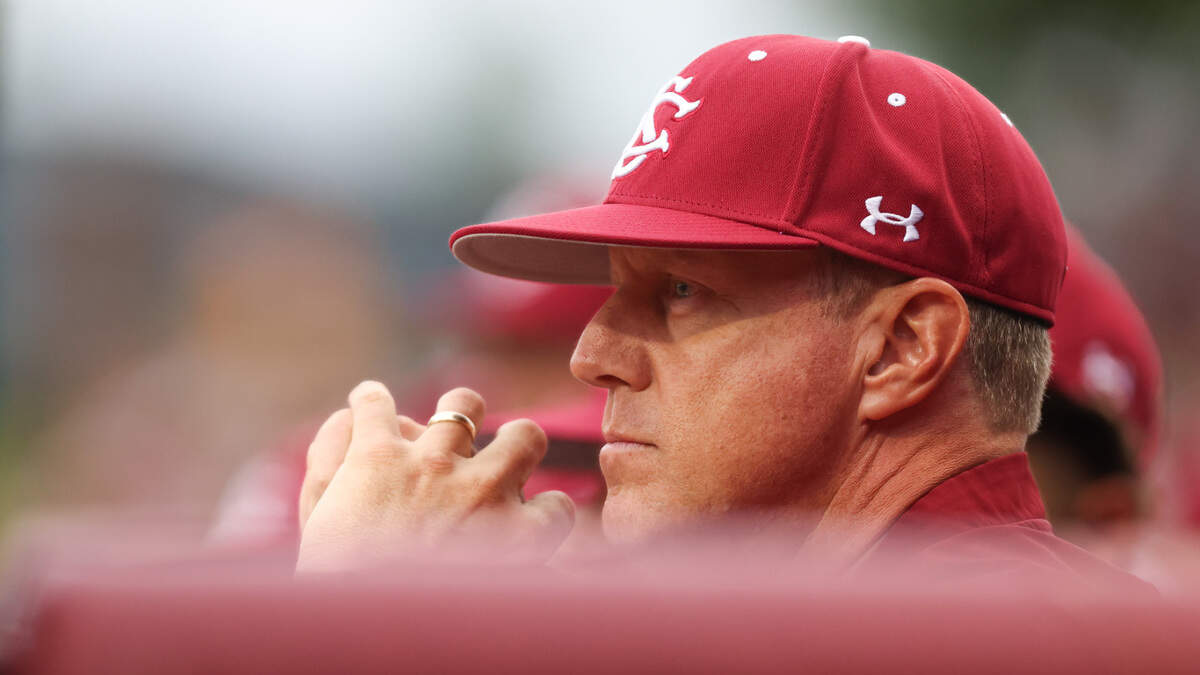 South Carolina head coach Mark Kingston watches his team during the Gamecocks’ game against visiting Tennessee at Founders Park in Columbia on Friday, May 19, 2023.