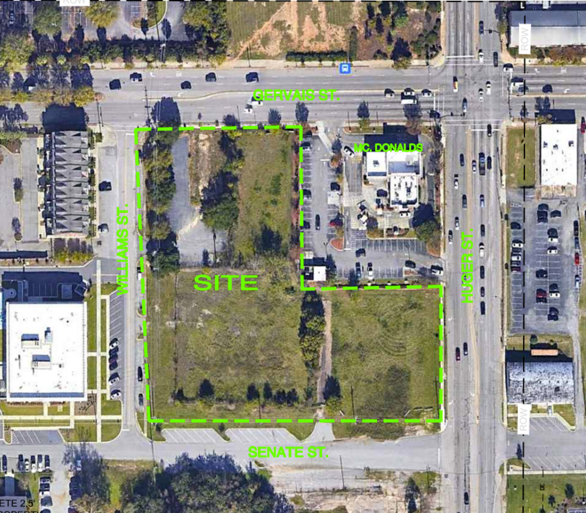A combined Homewood Suites and Tru Hotel by Hilton is proposed for the corner of Gervais and Williams Streets in Columbia’s Vista.