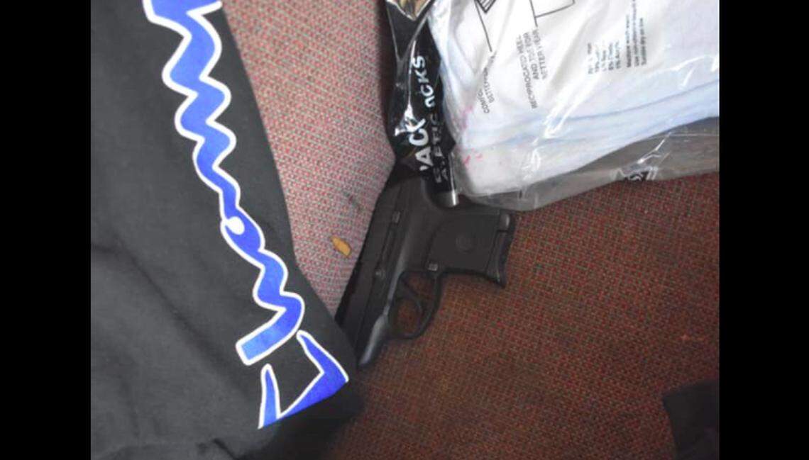 Richland County deputies located this stolen gun in a Forest Acres motel room that was being used a drug den, deputies said.