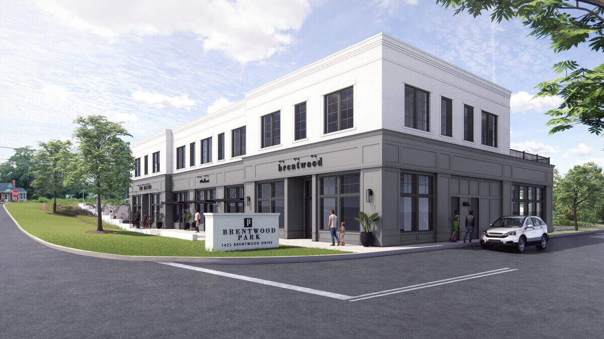 A rendering of Brentwood Park, a coming commercial development in Fores Acres, SC. Level Fitness has been announced as the first commercial tenant in the development.