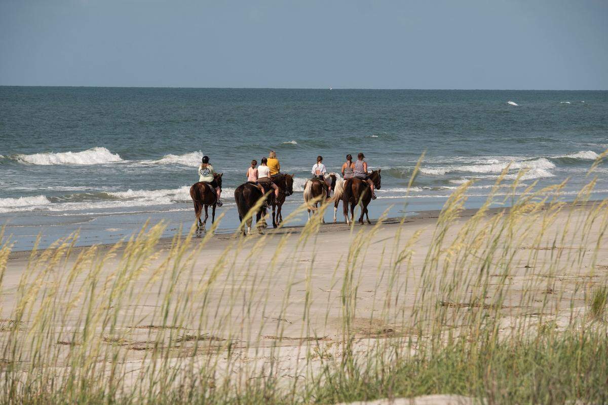 At Inlet Point Plantation visitors get the unique opportunity to ride on the beach at Waites Island, one of the few undeveloped maritime forest in Horry County. June 16, 2022.