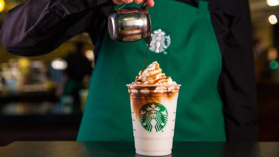 A drink from Starbucks.