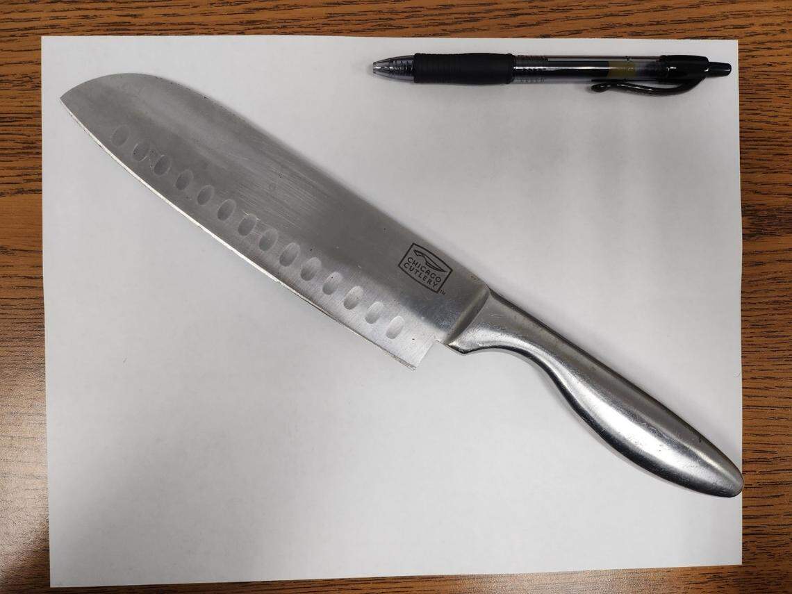 A kindergarten student at a Midlands school threatened students and a teacher with this knife.