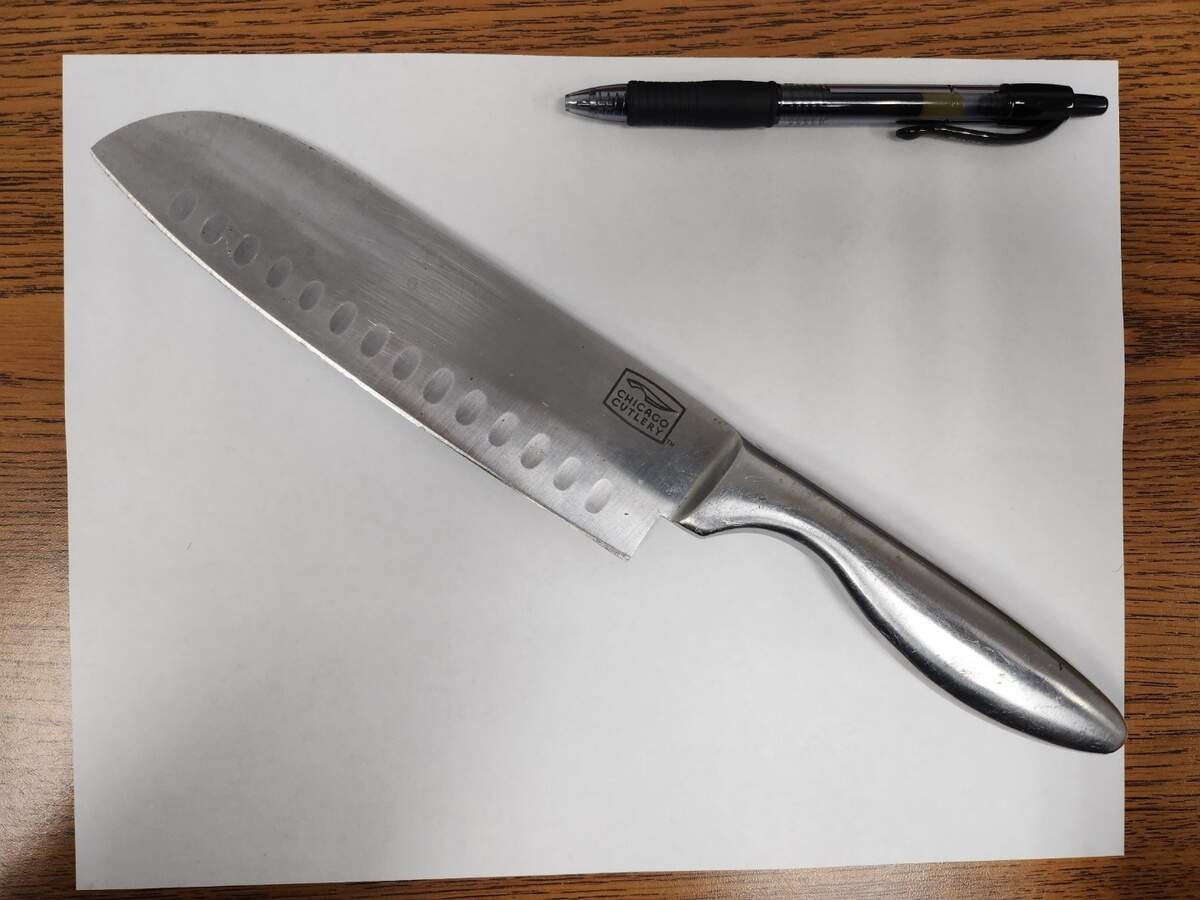 A kindergarten student at a Midlands school threatened students and a teacher with this knife.