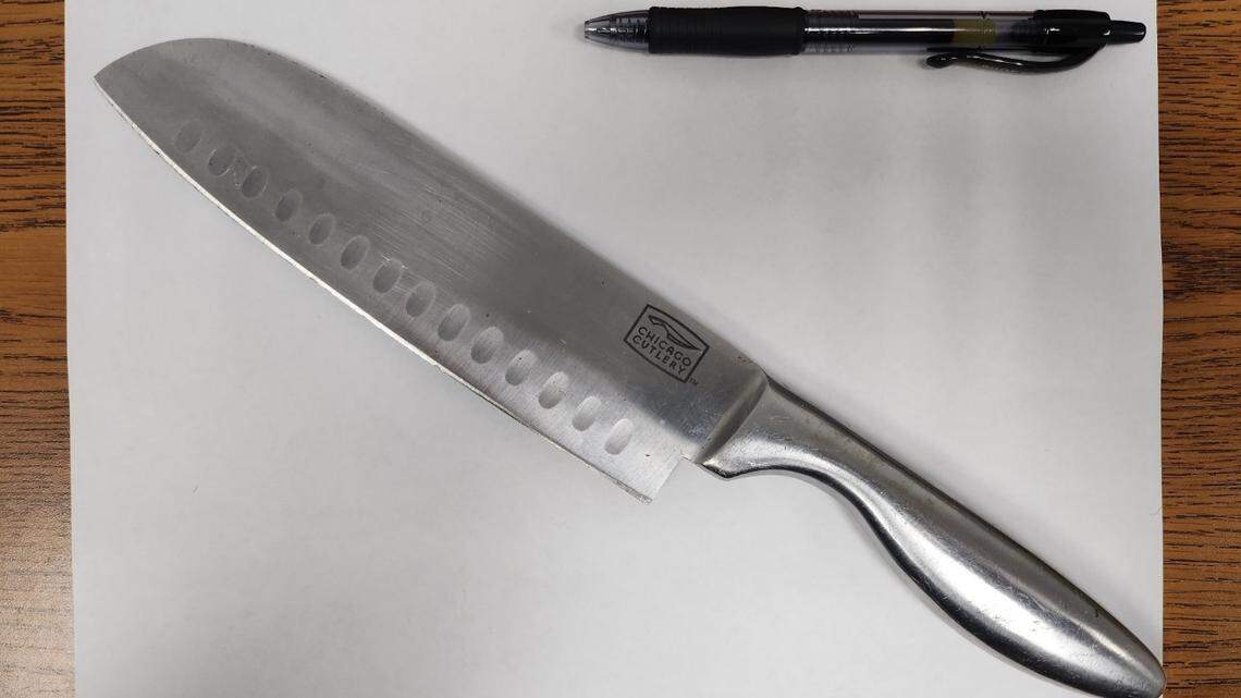 A kindergarten student at a Midlands school threatened students and a teacher with this knife.