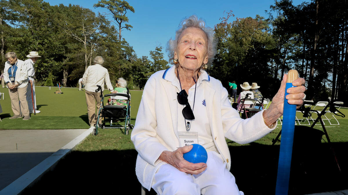 Susan Boyd contributed to the funding of a croquet court and pavilion at Still Hopes in West Columbia. An opening ceremony was held on Tuesday, Oct. 15, 2024.