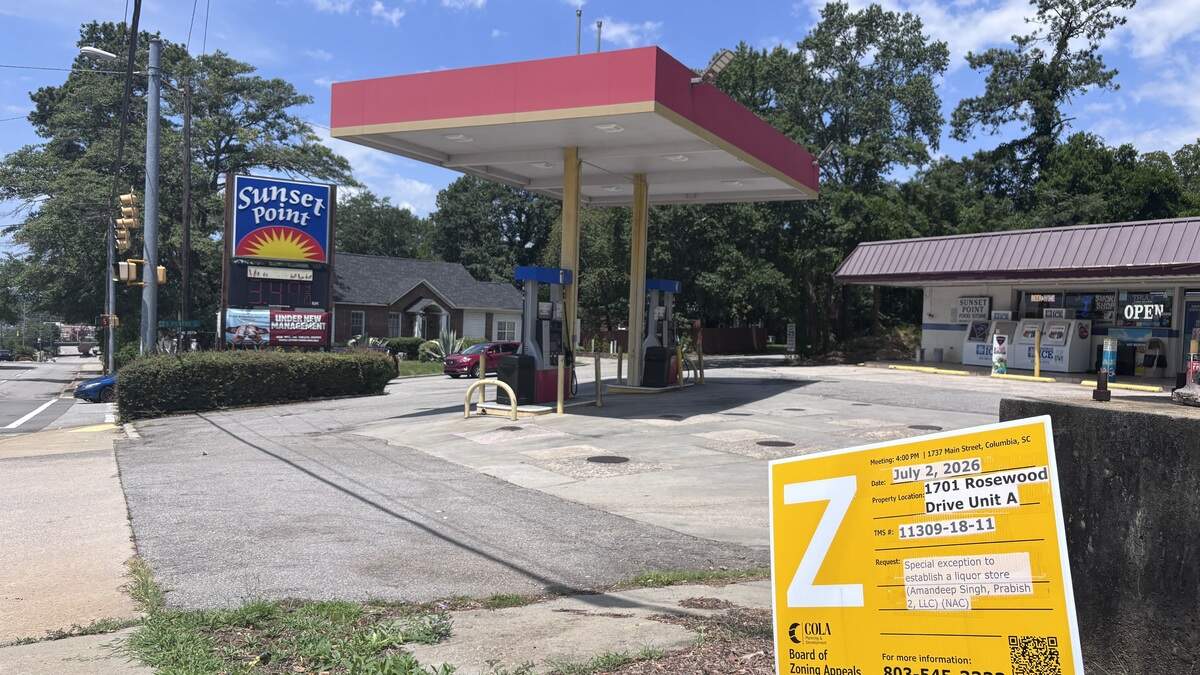 Owners of the Sunset Point gas station at 1701 Rosewood Dr. want to add a liquor store to the business. The owners are also pursuing student apartments on a lot immediately next door.