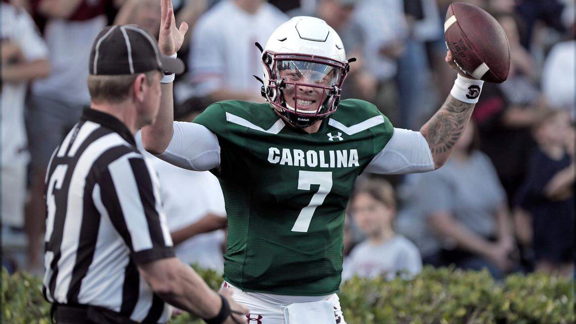 South Carolina’s Spencer Rattler at the 2023 spring football game.