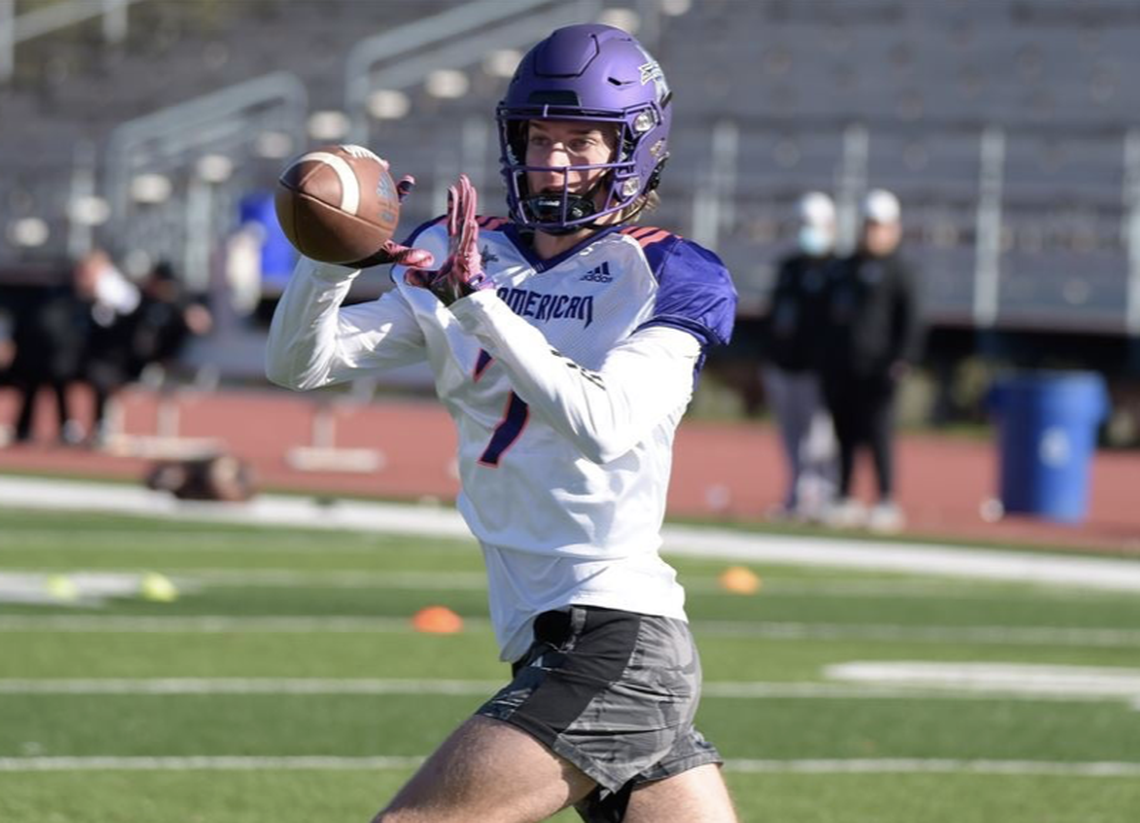South Carolina signee Landon Samson catches a pass during practice at the Adidas All-American game in San Antonio.