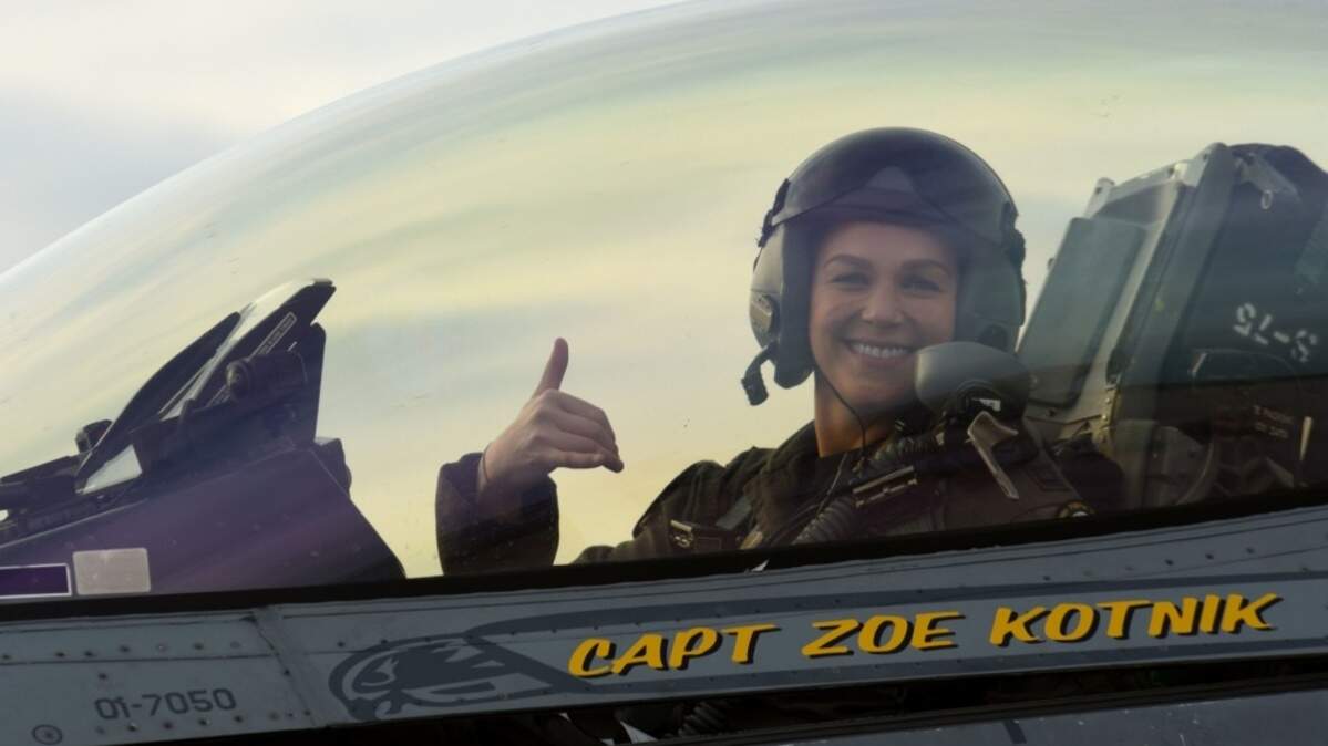 Capt. Zoe “SiS” Kotnik is the Air Force’s first female single-ship aerial demonstration pilot.