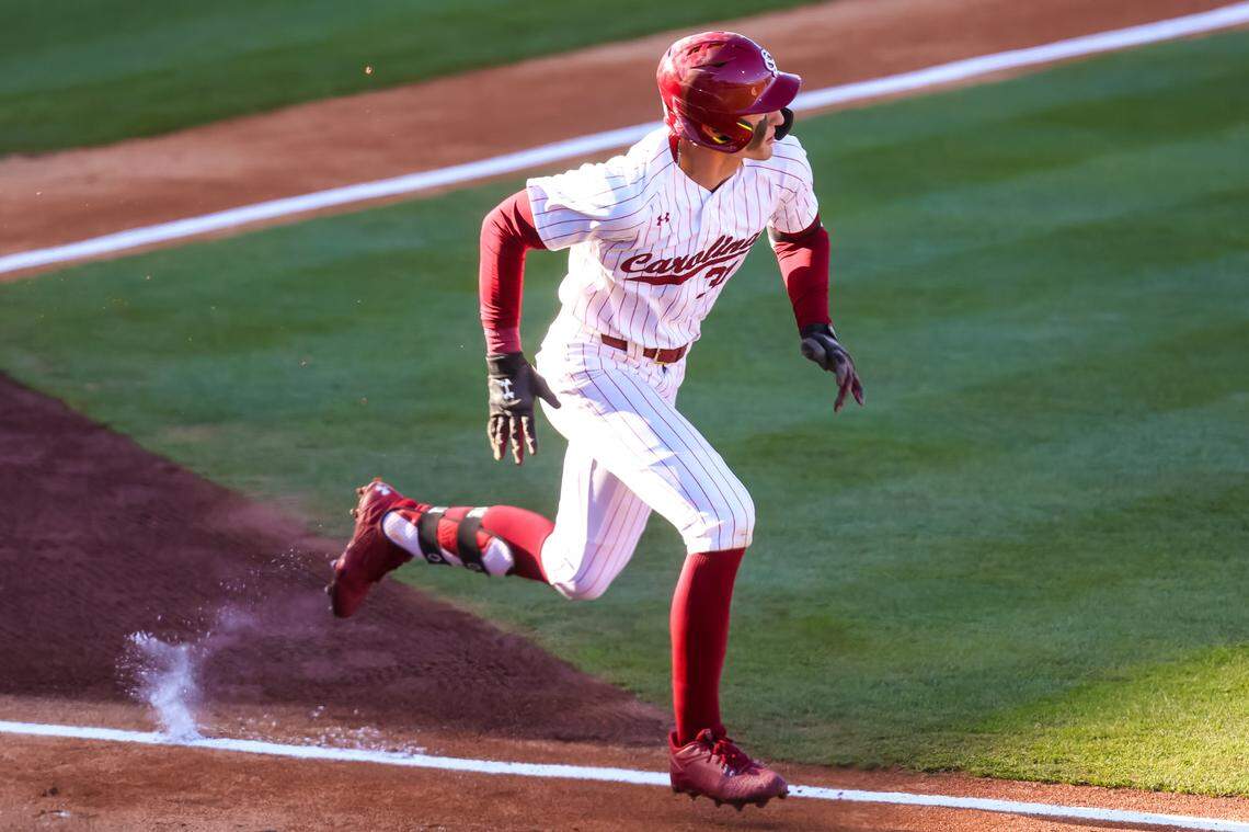 South Carolina Gamecocks outfielder Nathan Hall.