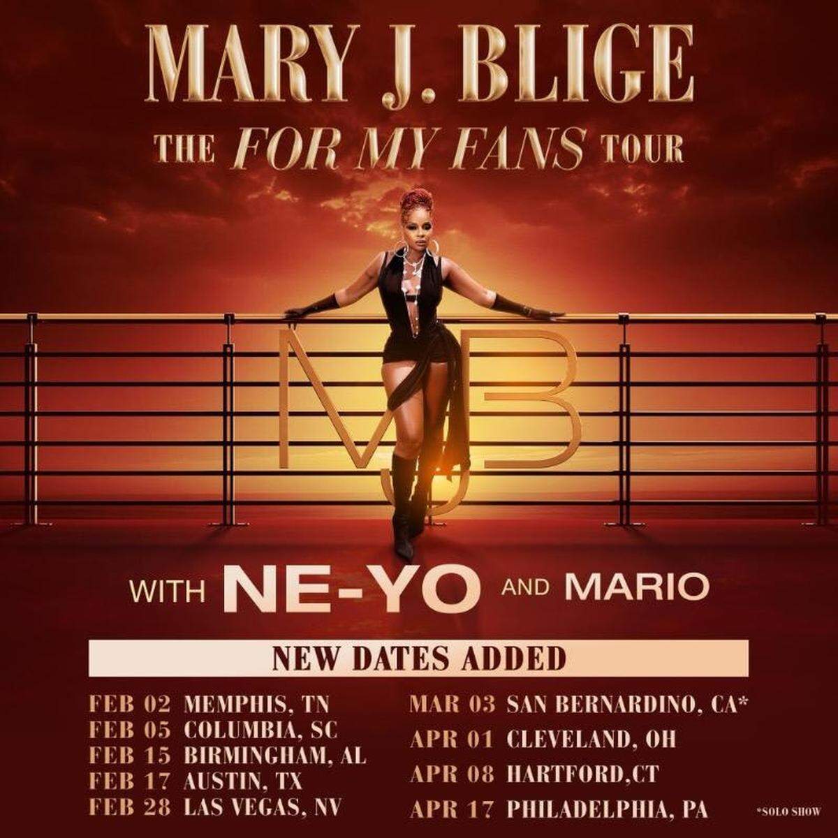 Music icon Mary J. Blige is coming to Columbia on her upcoming tour.