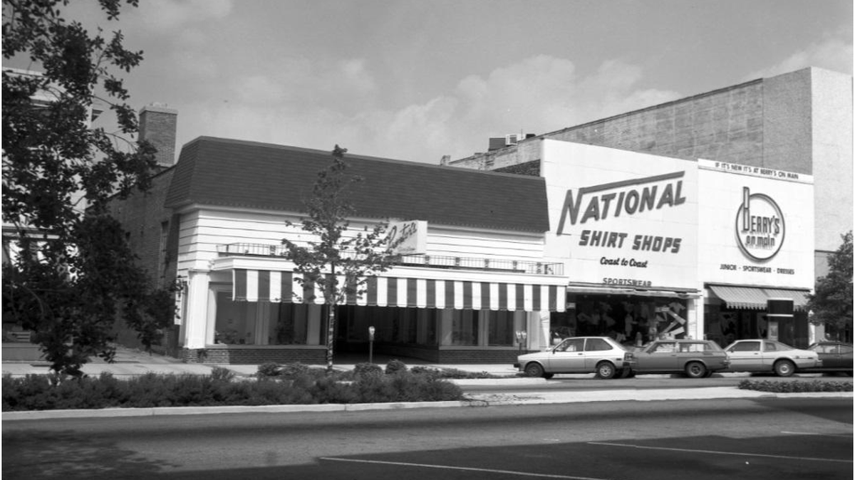Built in 1897, the historic J. L. Shull Building at 1612 Main St., has been host to various storefronts over the years, including the men’s clothing store National Shirt Shops that had locations across the country in the early and mid 20th century.