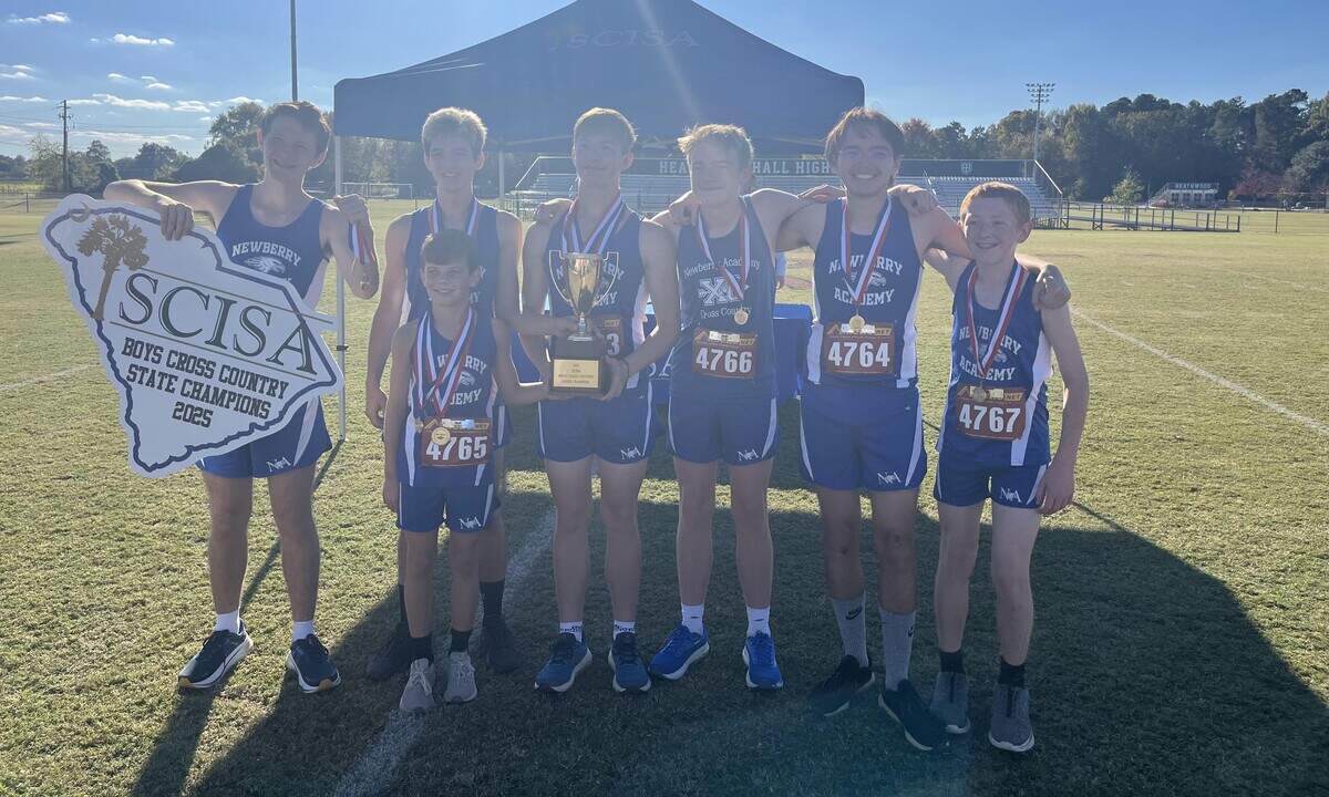 Newberry Academy won the 2025 SCISA Class A boys cross country championship on Nov. 1, 2025