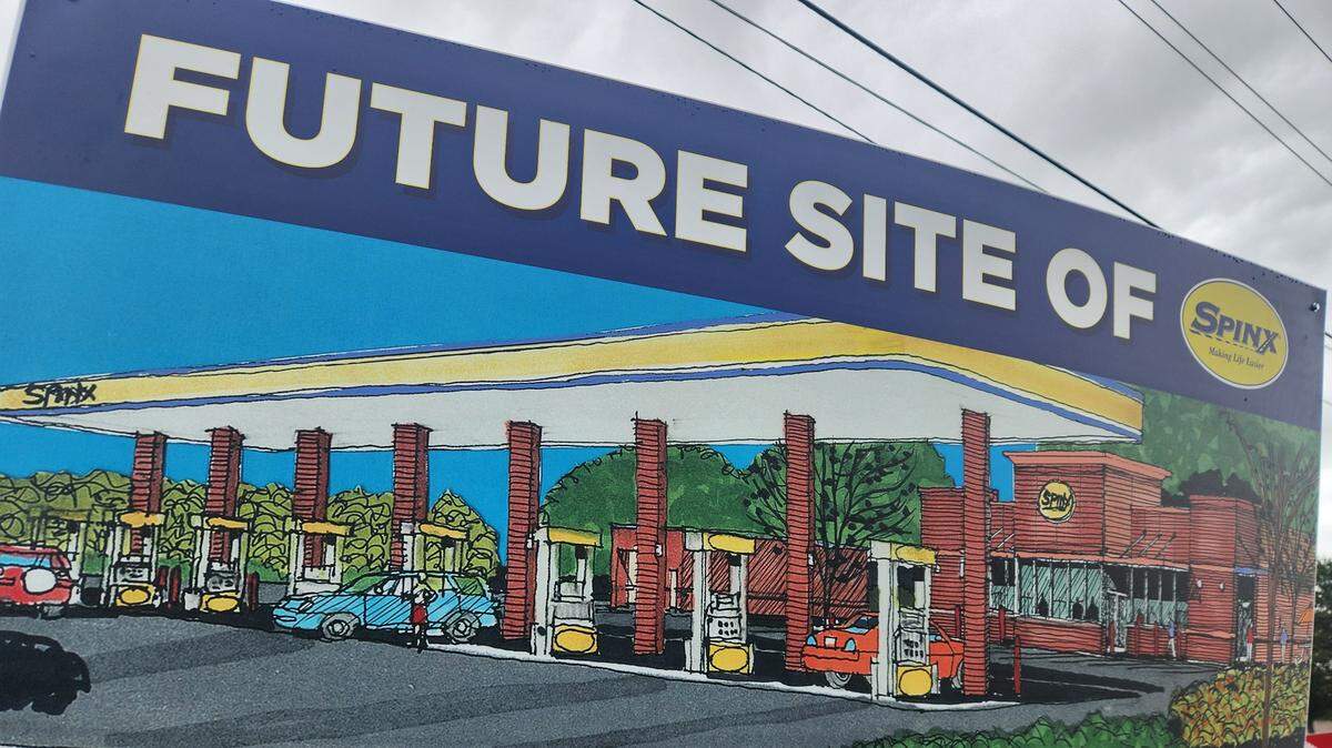 A sign announces a Spinx convenience store is coming to Augusta Highway in the Gilbert area in Lexington County.