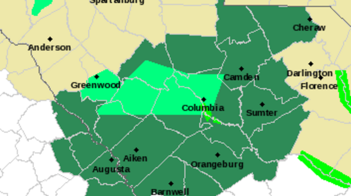 Flood advisories and watches were issued for central South Carolina on New Year’s Weekend 2021.